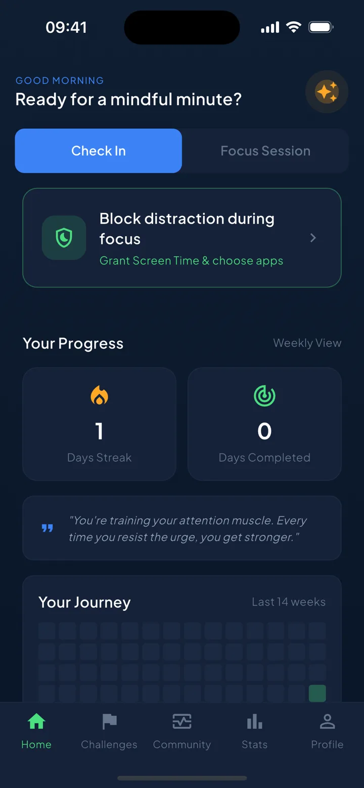 Unscrol screen time dashboard